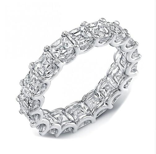 vecalon Elegant Promise Ring 925 Sterling Silver Diamond cz Engagement Wedding Band Rings For Women Men Fine Jewelry Gift