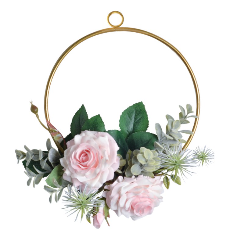 Artificial Flower Wall Hanging Iron Wreath Round Vines Rose Orange Yellow 5 Round Roses White
Artificial Flower Wall Hanging Iron Wreath Round Vines Rose Orange Yellow 5 Round Roses White