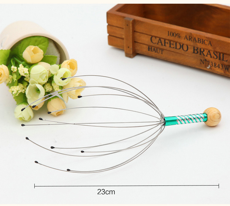 Handy head Claw massager Neck Octopus Scalp Massagem Head Massage tools Relax Stainless Manual Painless Relief Health Care