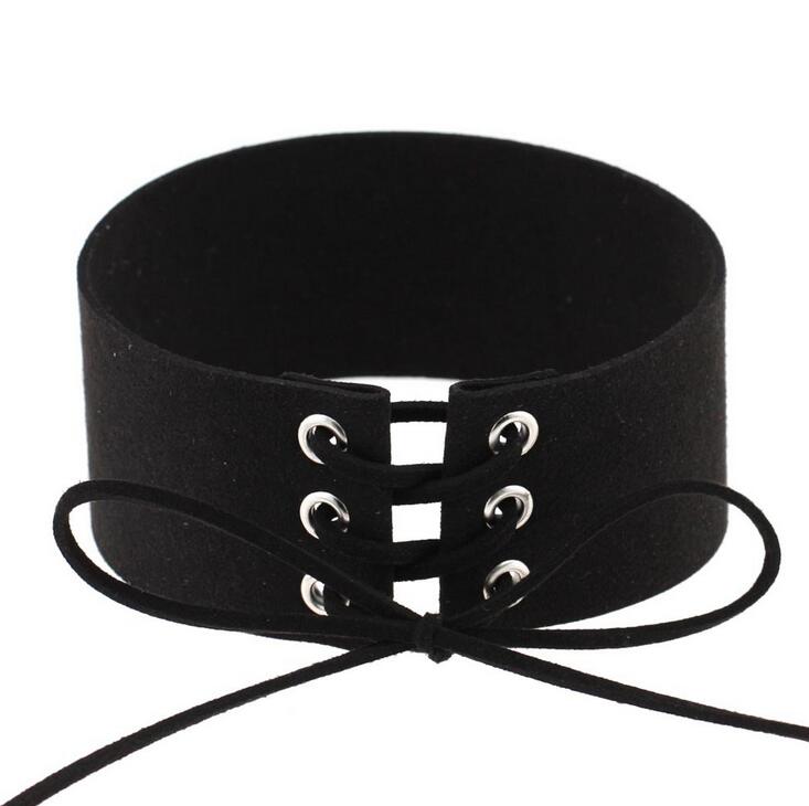 Exaggerated punk sex bondage collar tied neck chain female neck strap collarbone DJN214 mix order Chokers jewelry
