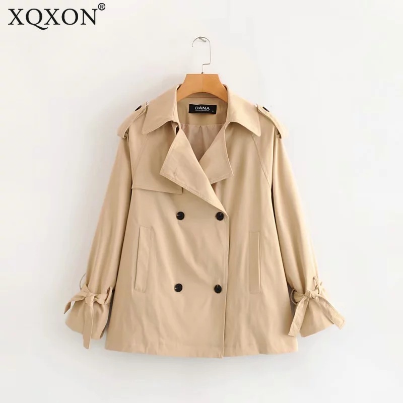 Loose Khaki Windbreaker Women Double Breasted Coat 2019 Winter Lady Short Trench Coat Streetwear
Loose Khaki Windbreaker Women Double Breasted Coat 2019 Winter Lady Short Trench Coat Streetwear