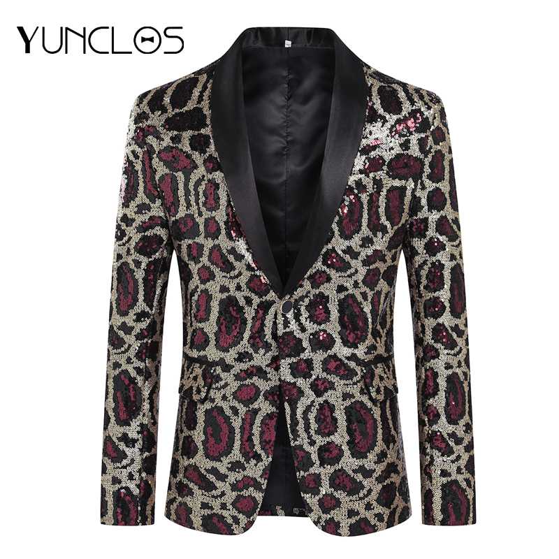 Men' Leopard Sequin Casual Slim Fit Blazer Wedding &Party Jacket Singer Stage Performance Suit Single Breasted Blazer, Blue
Men' Leopard Sequin Casual Slim Fit Blazer Wedding &Party Jacket Singer Stage Performance Suit Single Breasted Blazer, Blue