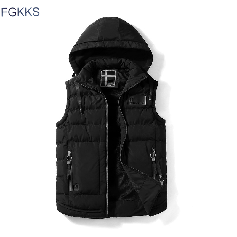 FGKKS Male Hooded Vest Coats 2019 Fashion Brand Men Vests Outerwear Men's Casual Sleeveless Vests Outerwear, Blue
FGKKS Male Hooded Vest Coats 2019 Fashion Brand Men Vests Outerwear Men's Casual Sleeveless Vests Outerwear, Blue