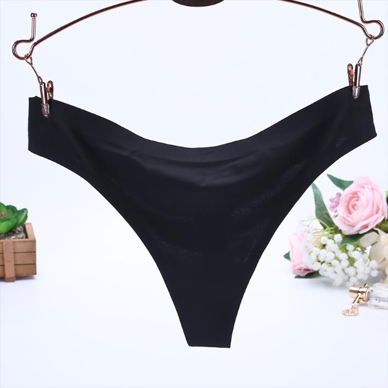 Sexy panties Invisible Ice Silk Seamless Thong women's underpants Solid briefs Underwear G-string tanga stringi, Black
Sexy panties Invisible Ice Silk Seamless Thong women's underpants Solid briefs Underwear G-string tanga stringi, Black