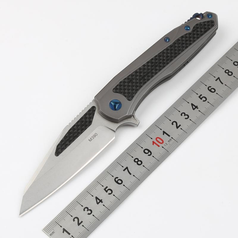 High End Ball Bearing Flipper Folding Knife M390 Stone Wash Blade TC4 Titanium Alloy + Carbon Fiber Handle EDC Knives
High End Ball Bearing Flipper Folding Knife M390 Stone Wash Blade TC4 Titanium Alloy + Carbon Fiber Handle EDC Knives
