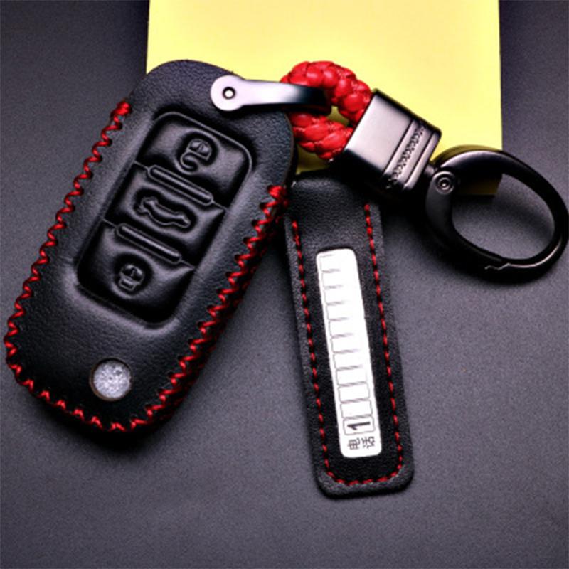 Car Key Chains Phone Number Card PU Leather Keychain Pendant For Men Women Gifts