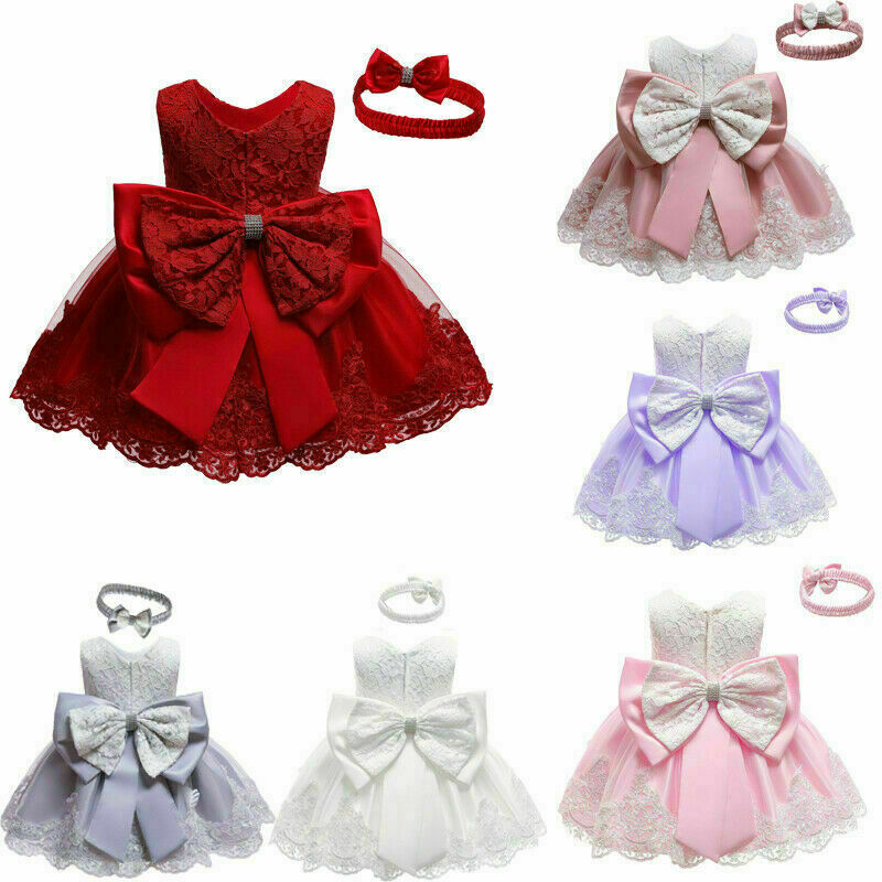 Kids Baby Girl Party Bowknot Tutu Dress Pageant Wedding Princess Christening Decor, Gray 
Kids Baby Girl Party Bowknot Tutu Dress Pageant Wedding Princess Christening Decor, Gray