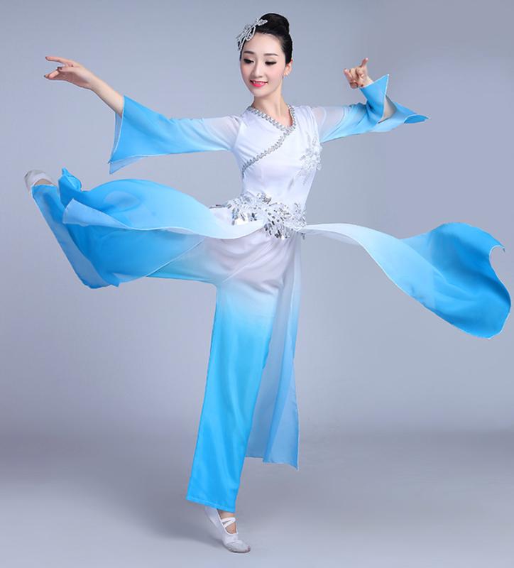 New Fan Umbrella Dance Performance Elegant Modern Dance Costume Yangge Adult Female Classical Costume Female S-XXXL
New Fan Umbrella Dance Performance Elegant Modern Dance Costume Yangge Adult Female Classical Costume Female S-XXXL