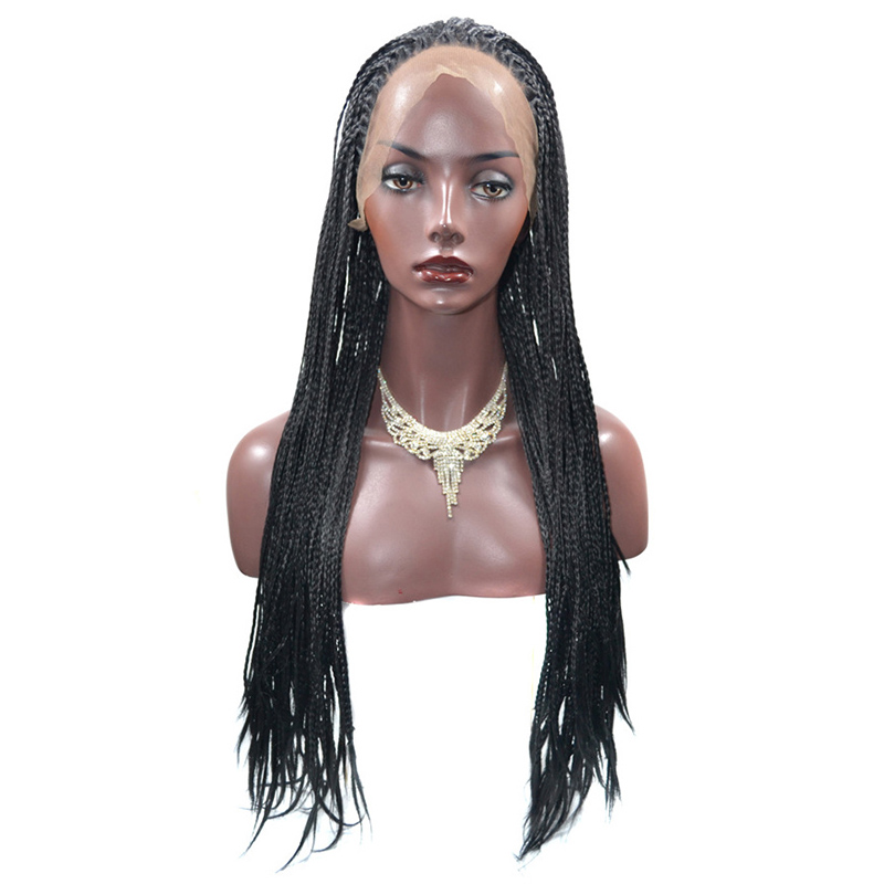 Natural Black Braided Lace Front Wigs Long Braids Wigs 18-24 Inch Glueless Synthetic Lace Front Wigs for Black Women Heat Resistant Fiber
Natural Black Braided Lace Front Wigs Long Braids Wigs 18-24 Inch Glueless Synthetic Lace Front Wigs for Black Women Heat Resistant Fiber