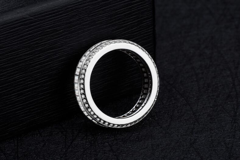 Victoria Wieck Luxury Jewelry Real 925 Sterling Silver Full Princess Cut White Topaz CZ Diamond Gemstones Promise Circle Wedding Band Ring