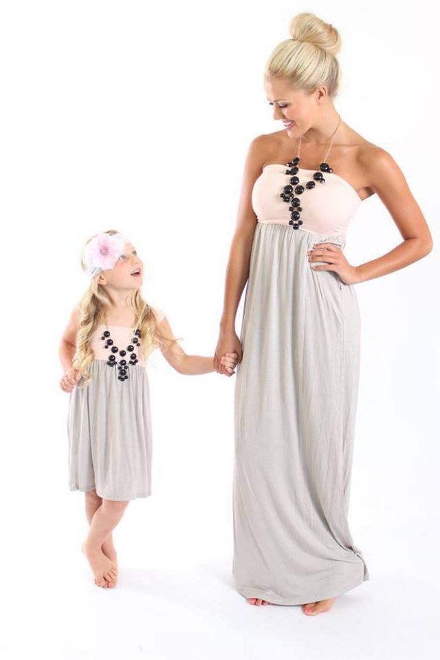 2019 Hot sale new tube top, back, mother and daughter, parent-child, mother, daughter, stitching, parent-child dress, Beige
2019 Hot sale new tube top, back, mother and daughter, parent-child, mother, daughter, stitching, parent-child dress, Beige