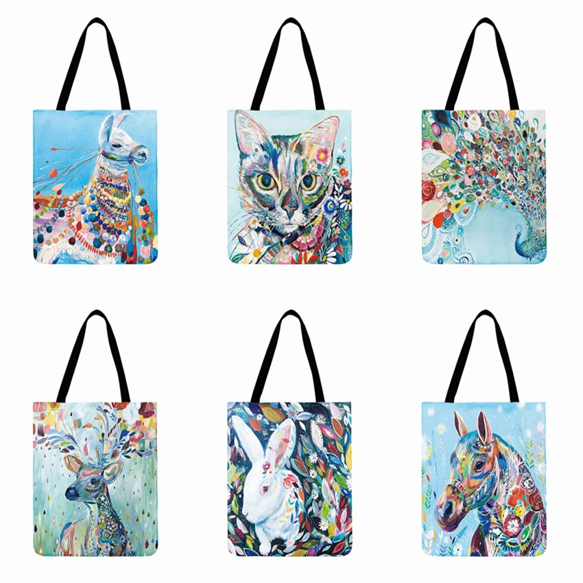 Colourful Watercolor Animal Oil Painting Printed Tote Bag Casual Totes Foldable Shopping Bag Linen Fabric Outdoor Beach, Beige
Colourful Watercolor Animal Oil Painting Printed Tote Bag Casual Totes Foldable Shopping Bag Linen Fabric Outdoor Beach, Beige