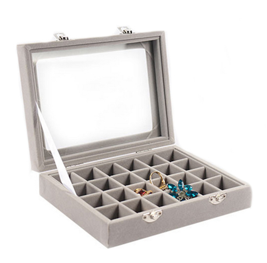 24 Grids Velvet Jewelry Box Rings Earrings Necklaces Makeup Holder Case Organizer Women Jewelery Storage 7styles RRA2491
24 Grids Velvet Jewelry Box Rings Earrings Necklaces Makeup Holder Case Organizer Women Jewelery Storage 7styles RRA2491