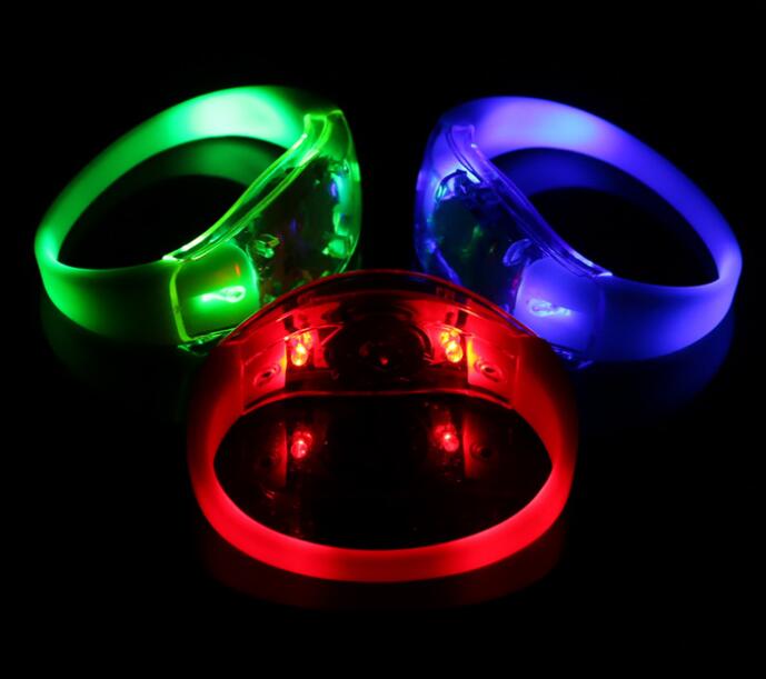 Music Activated Sound Control Led Flashing Bracelet Light Up Bangle Wristband Club Party Bar Cheer Luminous Hand Ring Glow Stick N5532586