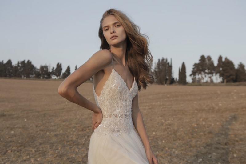 alon livne spaghetti bohemian wedding dresses lace sequins plus size boho bridal gowns country robe de marie
