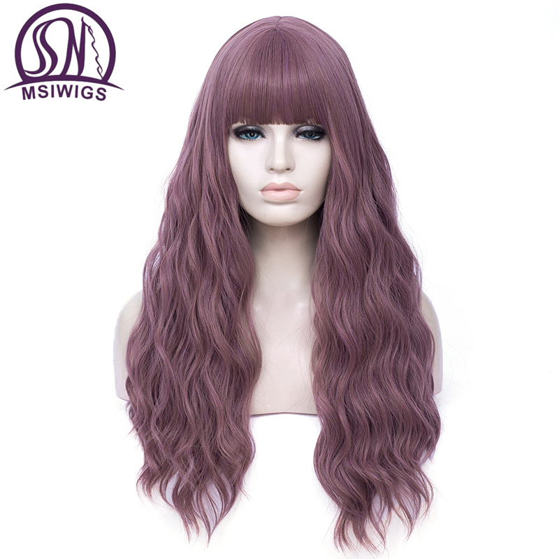 MSIWIGS Long Mix Purple Womens Wigs with Bangs Synthetic Hair Pink Red Cospaly Wig 6 Colors Available, Blue
MSIWIGS Long Mix Purple Womens Wigs with Bangs Synthetic Hair Pink Red Cospaly Wig 6 Colors Available, Blue