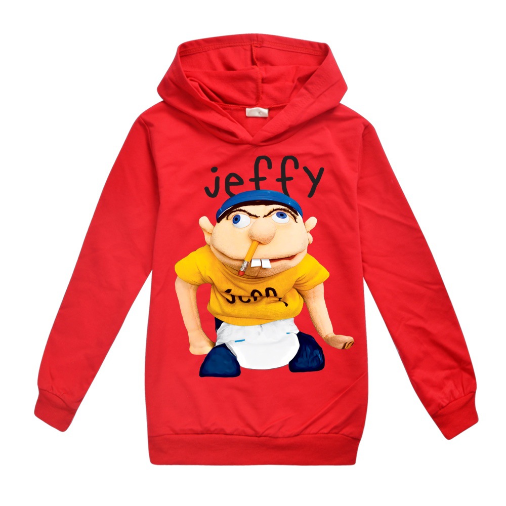 sml Jeffy printed kids Hoodies 6-14T Kids Boys Cartoon Print Hoodies Sweatshirts 115-165cm Kids Designer Clothes Boys Wholesale BSS384 от DHgate WW