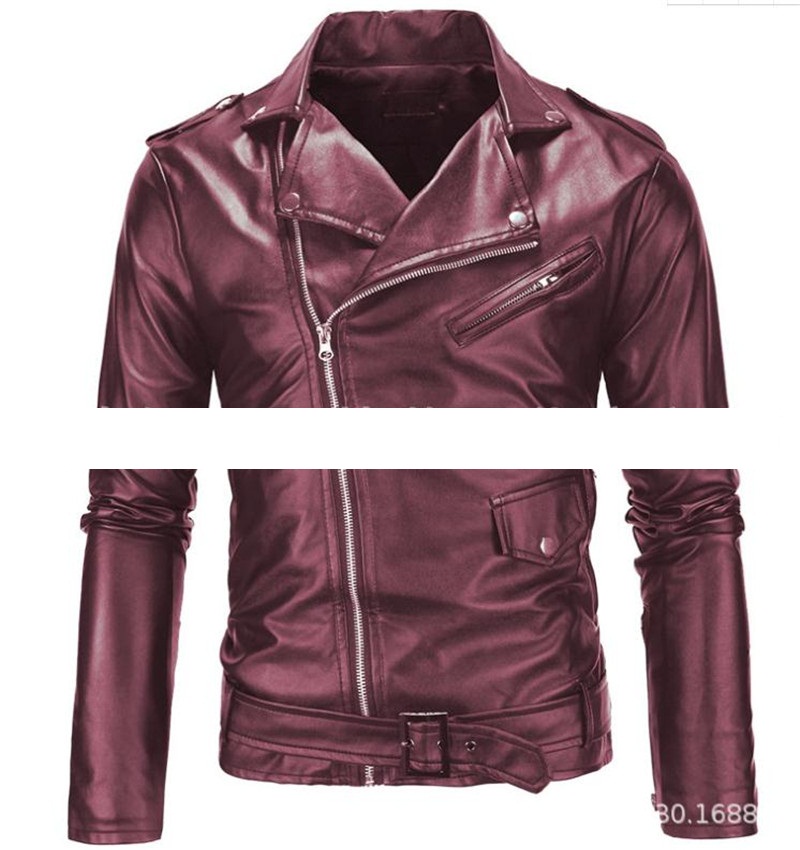 Spring Autumn and Winter Korean S-4XL 5XL Personality Handsome Men Pu Leather Jacket Coats Fashionable Punk Fan Vehicle Clothing