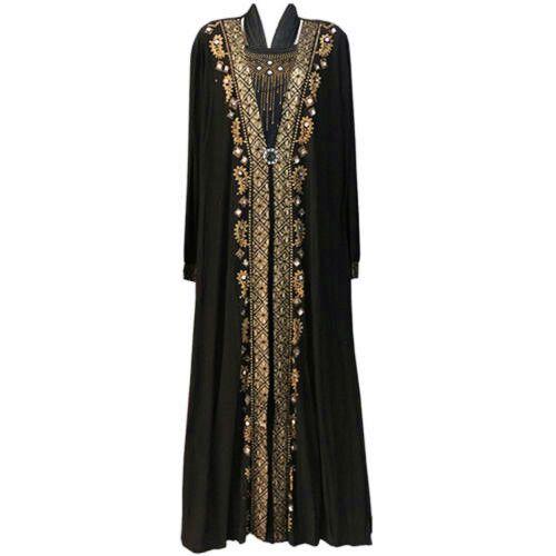 free shipping Muslim black abaya islamic clothing for women embroidery rhinestone dubai kaftan robe dress turkish abaya