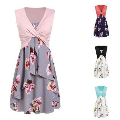 Womens Designer Summer Printed Dress Ladys Vest Strap Two-piece Dresses Womens Vest + Suspender Dress Casual Skirt 2020 New Fashion Style, Pink
Womens Designer Summer Printed Dress Ladys Vest Strap Two-piece Dresses Womens Vest + Suspender Dress Casual Skirt 2020 New Fashion Style, Pink