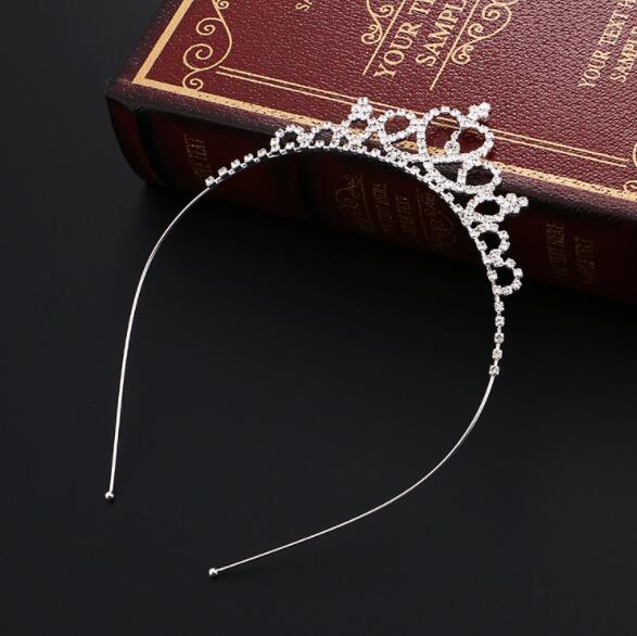 Fashion Rhinestone crystal Tiaras Flower girl Crowns Princess Style Crown Wedding Jewelry Children Hair Accessories Kids Hair Pieces