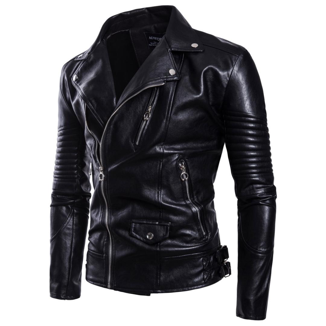 Fashion Ouma 2018 Autumn New Style Men Fold-down Collar Locomotive Leather Coat Men'S Wear Foreign Trade Leather Jacket B029, Black and white with pattern
Fashion Ouma 2018 Autumn New Style Men Fold-down Collar Locomotive Leather Coat Men'S Wear Foreign Trade Leather Jacket B029, Black and white with pattern