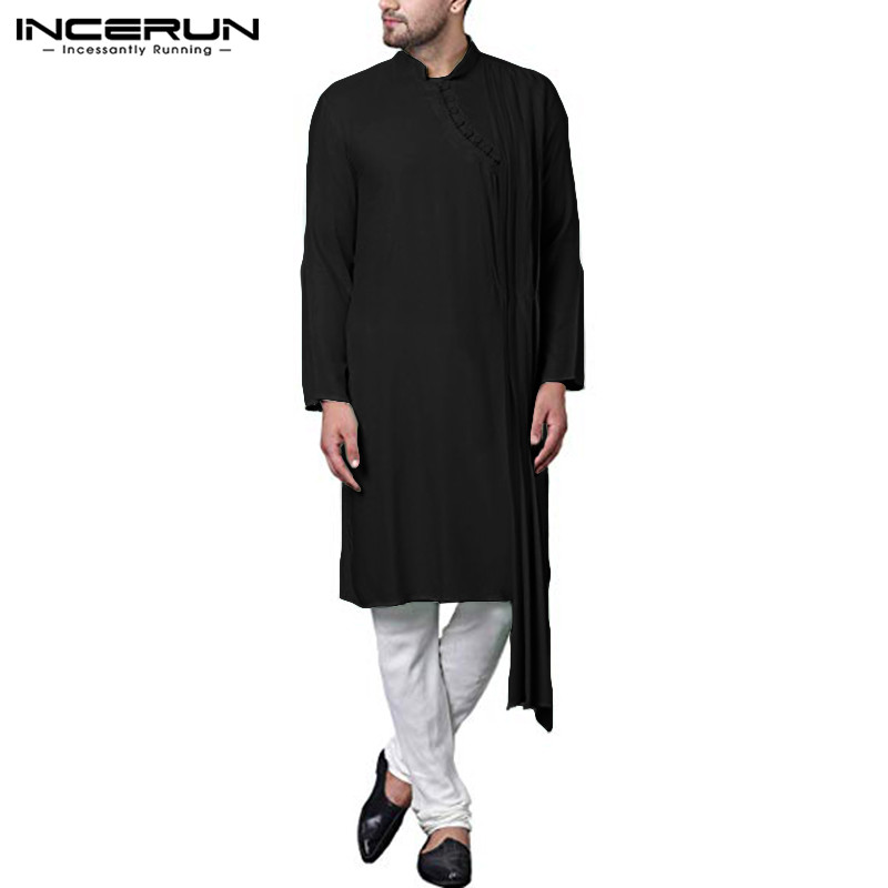INCERUN Men Shirt Clothes Fashion Long Sleeve Stand Collar Solid Irregular Hem Long Shirts Men Muslim Kaftan -5XL, Black
INCERUN Men Shirt Clothes Fashion Long Sleeve Stand Collar Solid Irregular Hem Long Shirts Men Muslim Kaftan -5XL, Black