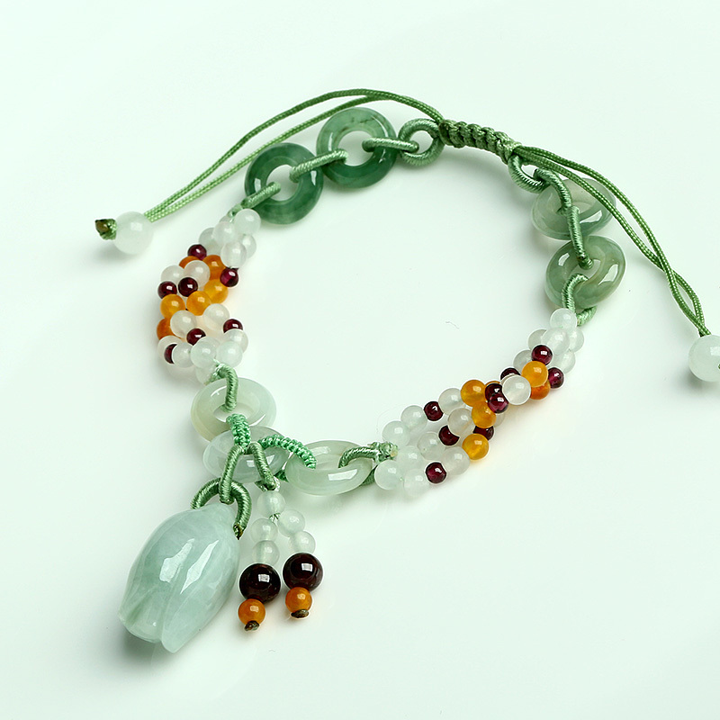 Yu YiXuan Natural jade roses braided bracelet genuine A goods emerald retractable bracelet female simple jewelry free shipping CX200702
Yu YiXuan Natural jade roses braided bracelet genuine A goods emerald retractable bracelet female simple jewelry free shipping CX200702