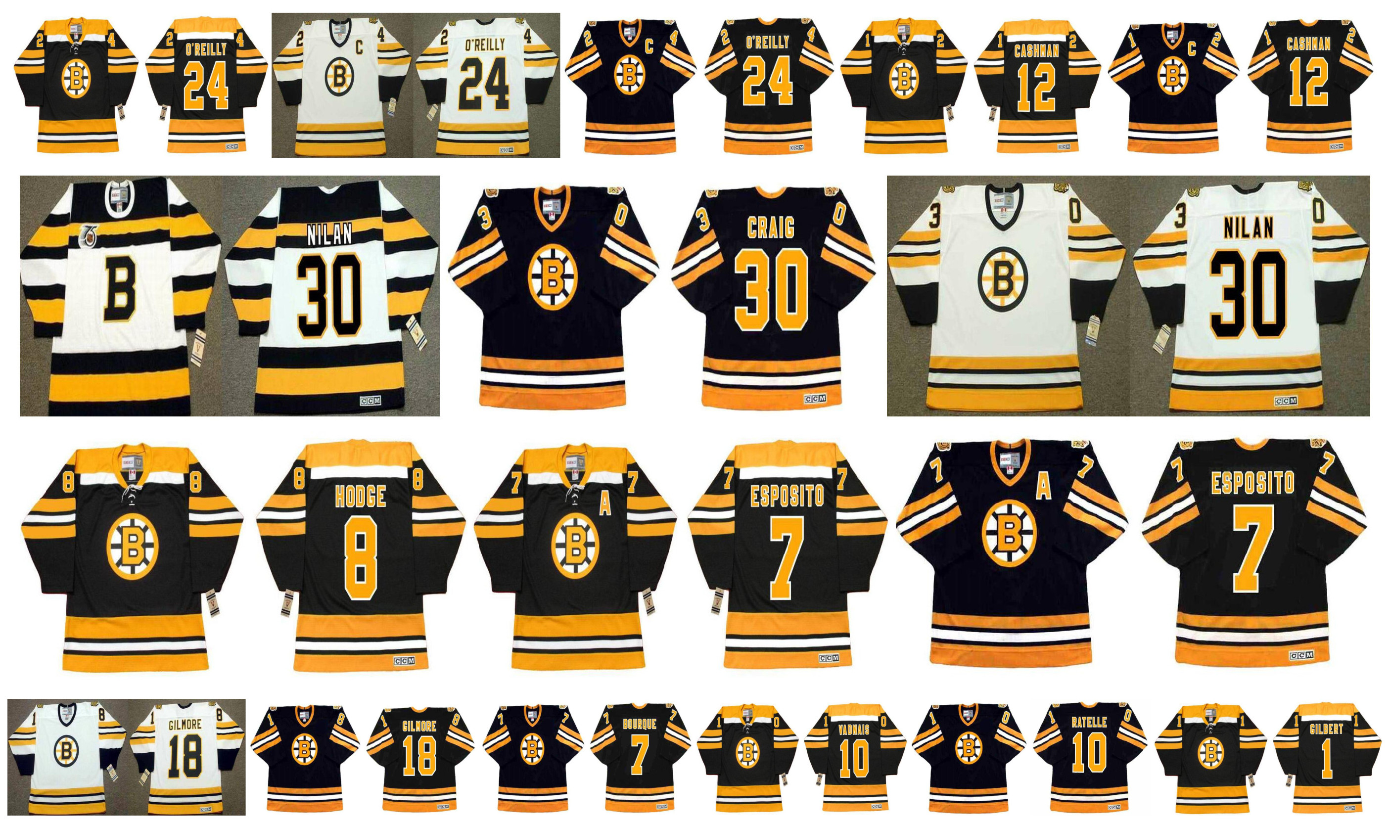 Vintage Boston Bruins Jersey 30 CHRIS NILAN 8 KEN HODGE 7 PHIL ESPOSITO 24 Terry O'Reilly 12 WAYNE CASHMAN 18 Happy Gilmore CCM Retro Hockey, As pic
Vintage Boston Bruins Jersey 30 CHRIS NILAN 8 KEN HODGE 7 PHIL ESPOSITO 24 Terry O'Reilly 12 WAYNE CASHMAN 18 Happy Gilmore CCM Retro Hockey, As pic