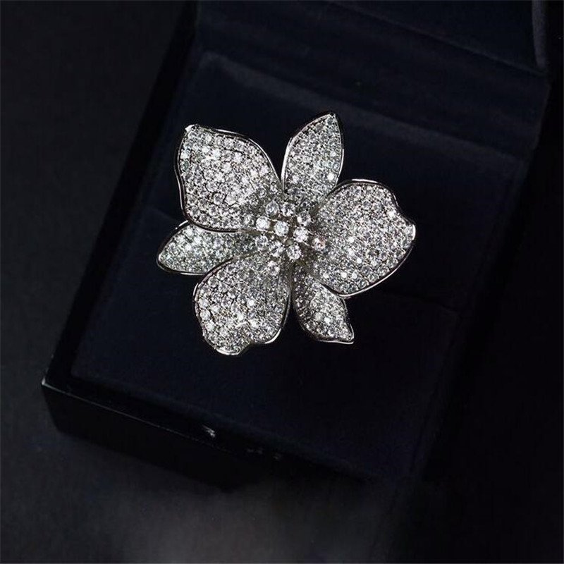 280PCS Pave White Sapphire CZ Diamond Handmade Luxury Jewelry 925 Sterling Silver Women Wedding Engagement Butterfly Ring For Lover Gift