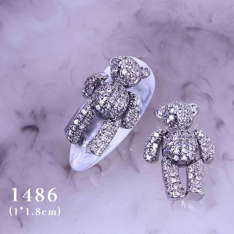 3pcs New Rhinestone Bear Nail Ornaments Diamond Nail Decoration Golden/Silver Teddy Bear Art Decoration Accessories, Silver;gold
3pcs New Rhinestone Bear Nail Ornaments Diamond Nail Decoration Golden/Silver Teddy Bear Art Decoration Accessories, Silver;gold