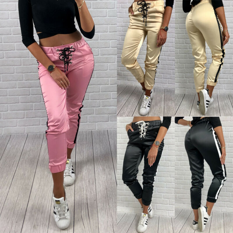 2019 Womens Casual Sweatpants Yoga Pants Elegant Sports Loose High waist Striped GYM Sport Wear Ladies Trousers, Black
2019 Womens Casual Sweatpants Yoga Pants Elegant Sports Loose High waist Striped GYM Sport Wear Ladies Trousers, Black