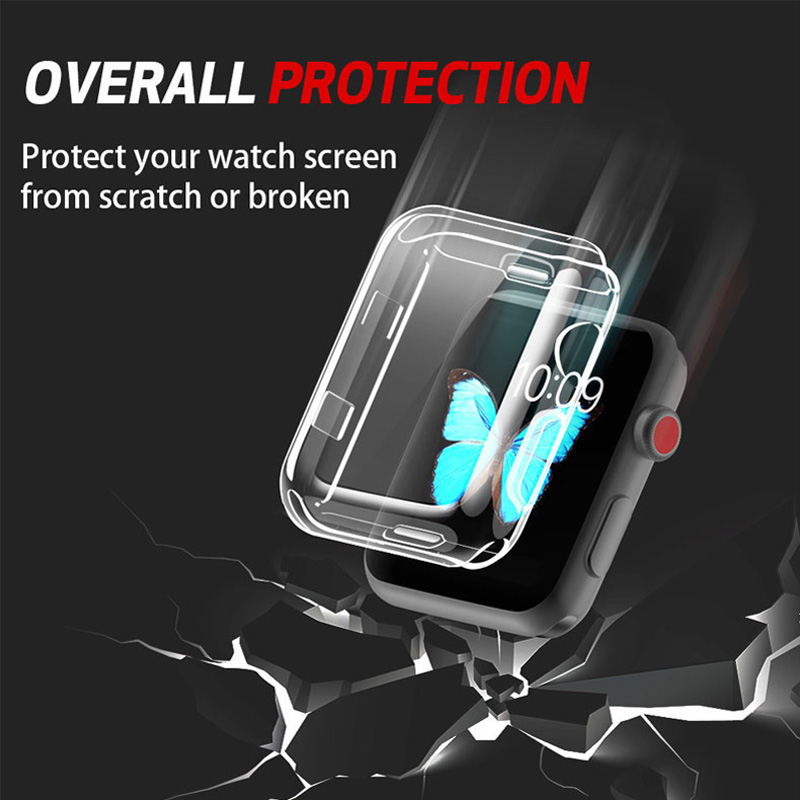 360 Full Body Transparent Clear Soft TPU Front Screen Protector Case For Apple Watch Series 3 2 1 38MM 42MM iWatch 45 44MM 40MM377