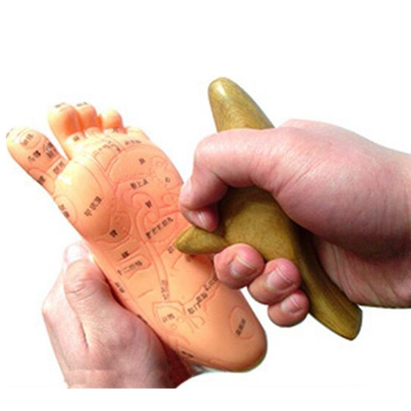 Handheld massage tool camphor triangle massage cone wood lymph massage stick foot massager sha board pen stick
