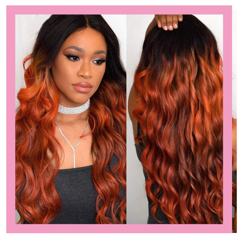 Malaysian Human Hair Virgin Hair 1B 350 Ombre Color Double Wefts 3 Bundles Body Wave 1b/350 Hair Extensions Three Pieces
