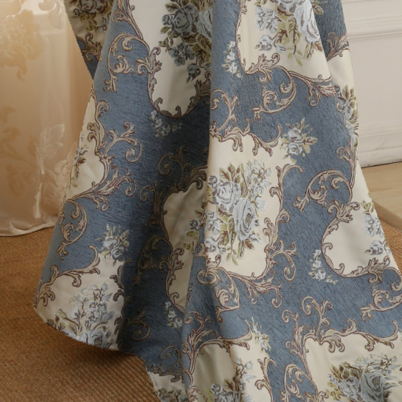 Wide 110" Jacquard Damask Chenille Upholstery Pouffe Sofa Fabric Pillow Pillowcase Cushion Tablecloth Curtain Material