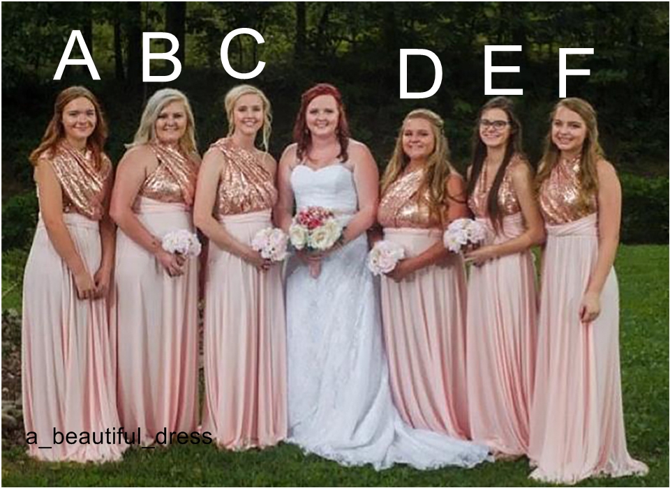 Formal Dresses Simple Bridesmaid DressSleeveless Sequined Formal Dress Chiffion A-Line Long Bridesmaid Dresses Plus Size Custom Made