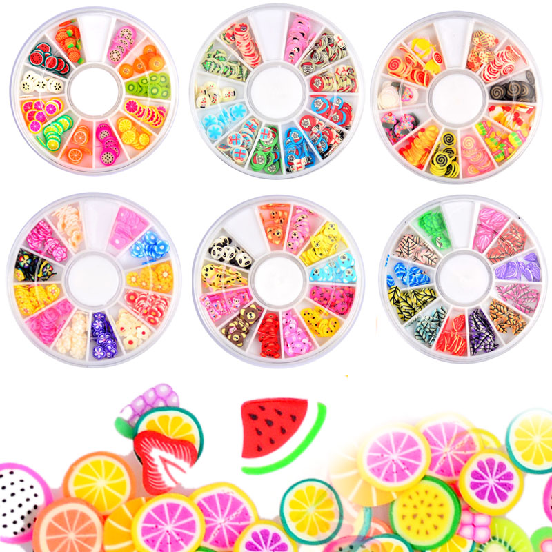 3D Polymer Clay Tiny Fimo Fruit slices Wheel Nail Art DIY Designs Wheel Nail Art Decorations
3D Polymer Clay Tiny Fimo Fruit slices Wheel Nail Art DIY Designs Wheel Nail Art Decorations