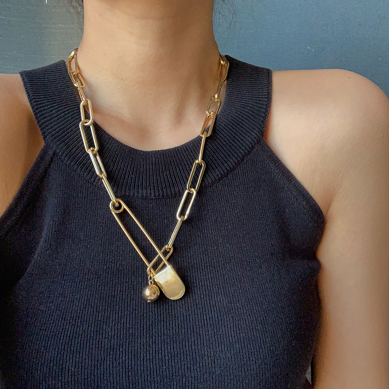 Women Punk Necklace Vintage Metal Pins Pendant Necklace for Women Hiphop Jewelry Femme Chain Choker Necklace Pin Chokers Necklaces 2020, Golden;silver
Women Punk Necklace Vintage Metal Pins Pendant Necklace for Women Hiphop Jewelry Femme Chain Choker Necklace Pin Chokers Necklaces 2020, Golden;silver