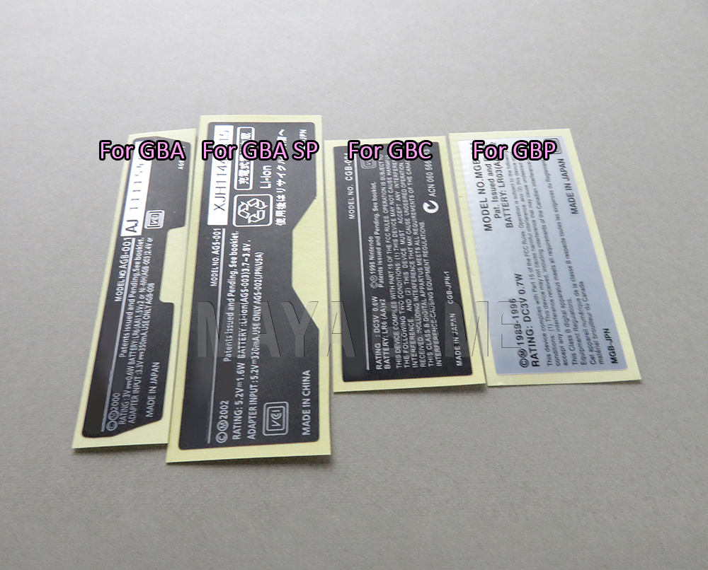 For Game boy Label Sticker For GameBoy GBA GBC GBP GBA SP Console housing shell Back Tag
For Game boy Label Sticker For GameBoy GBA GBC GBP GBA SP Console housing shell Back Tag