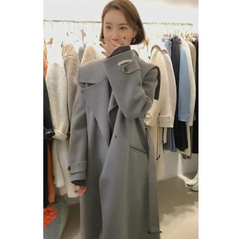 2019 Winter Korean Fashion Belt High End Plus Size Loose X-Long Shawl Gray Double-Sided Wool Coat Women' Warm Woolen Jacket, Beige
2019 Winter Korean Fashion Belt High End Plus Size Loose X-Long Shawl Gray Double-Sided Wool Coat Women' Warm Woolen Jacket, Beige