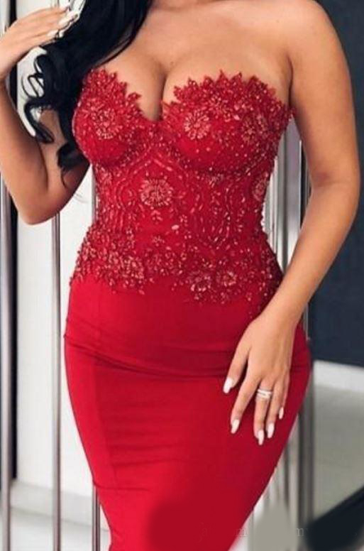 Sexy Dark Red Mermaid Sweetheart Prom Dresses For Black Girls Formal Beads Ruffles Long Plus Size Evening Party Dress