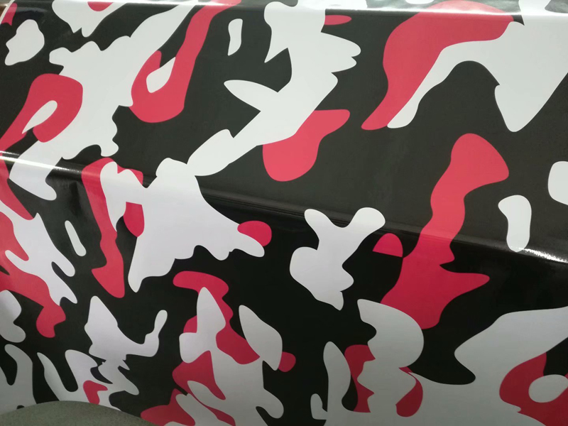 Black White Red Camo Vinyl Film Self Adhesive With Air Free Bubbles Camouflage Car Wrap Foil DIY Styling Sticker Wrapping