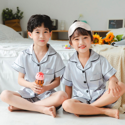 Children Pajamas Set Silk Short Sleeve Kids Homewear short Pants Suit Summer Satin Girls Sleepwear Boys Cute Pyjamas Set, Color at picture
Children Pajamas Set Silk Short Sleeve Kids Homewear short Pants Suit Summer Satin Girls Sleepwear Boys Cute Pyjamas Set, Color at picture