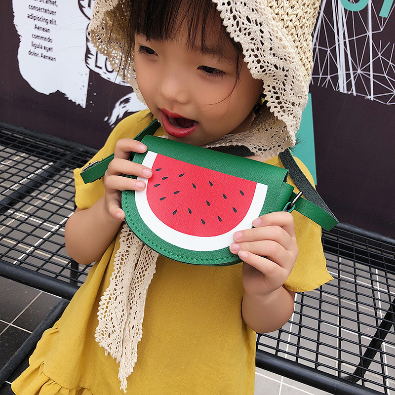 11 Styles Baby Coin Purse Cartoon Fashion Kids Mini Diagonal Bag Cute Dinosaur Rabbit Watermelon Print Children's Decorative Pouch Bags M598