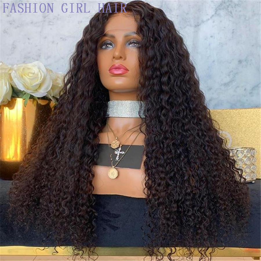 360 Lace Frontal Wig Pre Plucked With Baby Hair Brazilian Kinky Curly Lace Front Wigs black/brown /blonde synthetic hair wig for black women