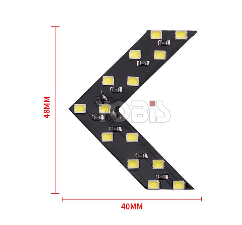 2pcs/lot 14 LED Arrow Light Car Rear View Mirror Indicator DRL Turn Signal Lights Warnning Safety Day Lighting Automobiles Accessories