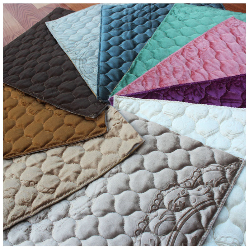 Width 280cm Italy Velvet Thickening Non-slip Pure Quilting Embroidery Fabric Semi-finished Sofa Cushion Material Sewing Cloth