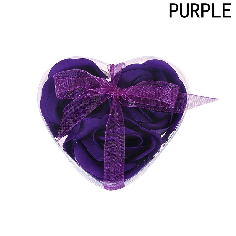 Aroma Heart Rose Soap Flowers Bath Body Soap Romantic Souvenirs Valentine's Day Gifts Wedding Favor Party Decor 3Pcs/Box