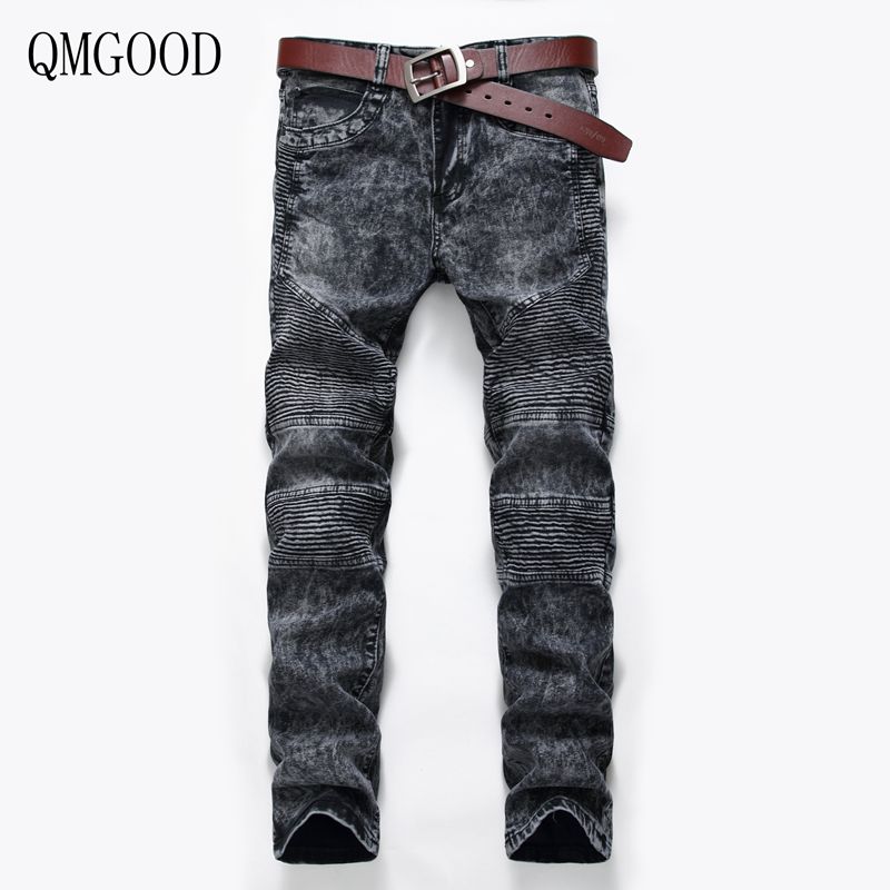 QMGOOD Mens Jeans 2017 New Fashion Slim Fold Jeans Men Brand Designer Denim Pants Large Size Locomotive Casual Male 40 42, Gray
QMGOOD Mens Jeans 2017 New Fashion Slim Fold Jeans Men Brand Designer Denim Pants Large Size Locomotive Casual Male 40 42, Gray